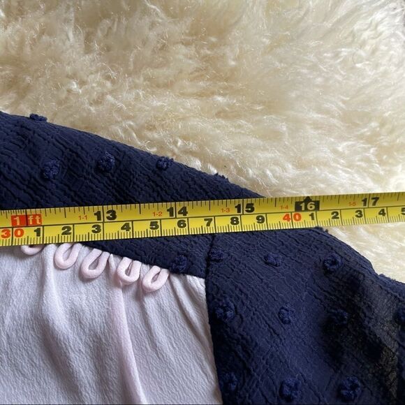 NWT L’AGENCE Perry Sheer Silk Two-Tone V-Neck Criss-Cross Blouse Size S - Picture 11 of 13